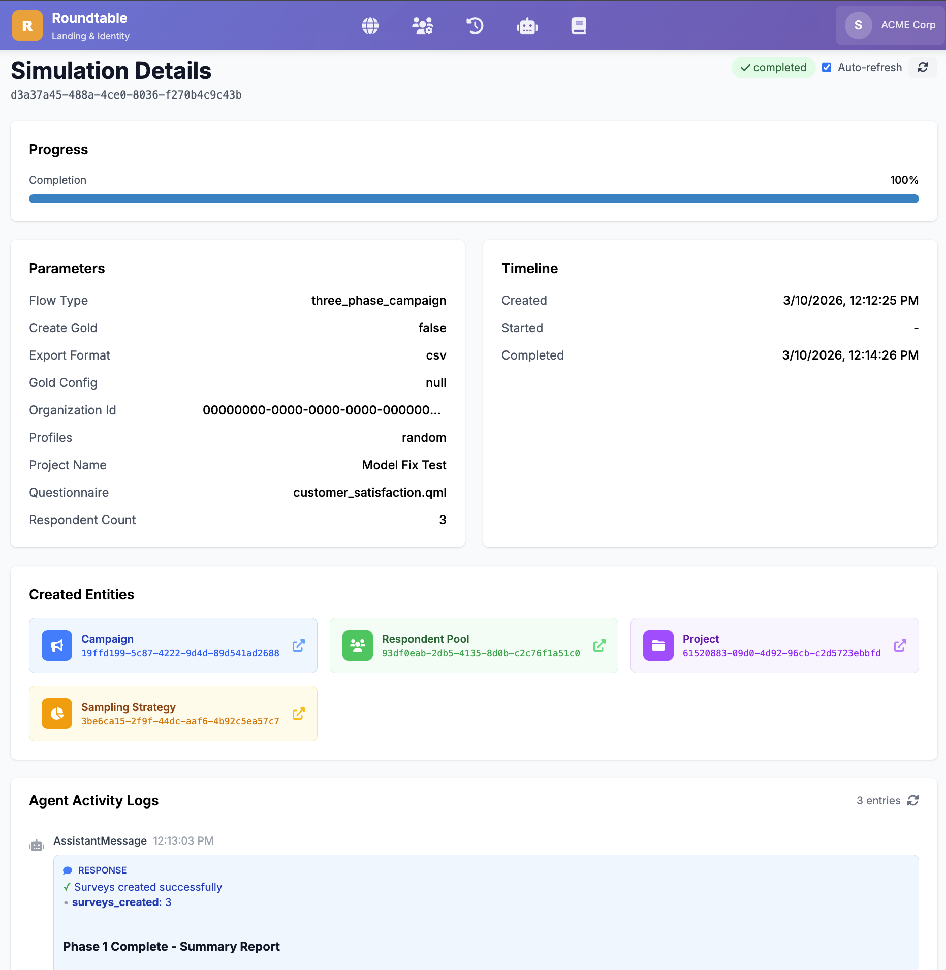RoundTable - AI persona simulation with demographic-based response generation